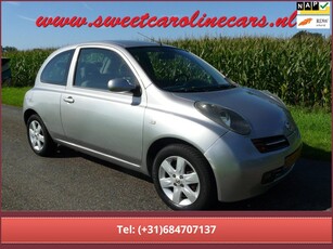 Nissan Micra 1.2 Tekna 2003, Apk maart 2025,nieuwe koppelingset, kleine zuinige auto voor weinig!!