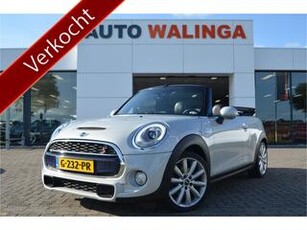 Mini COOPER S Mini Cabrio 2.0 Cabriolet Automaat Dealeronderhouden! Chili Led Lampen Sportstoelen Leer Alcantara Wit Metallic !!