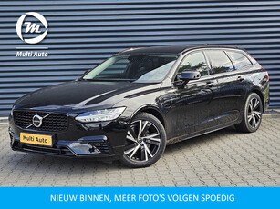 Volvo V90 T8 AWD R-Design Plug In Hybrid Dealer O.H PHEV | Trekhaak af Fabriek | Adaptive Cruise | Harman Kardon | Keyless | Lederen Sportstoelen | Pilot Assist | Camera | DAB |