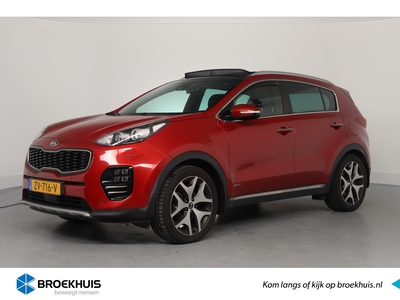 KIA SPORTAGE 1.6 T-GDI 4WD GT-Line PlusLine | Dealer Onderhouden! | Xenon | Trekhaak | Navi | Leder | Open Dak | Keyless | Camera | BLIS | DAB+ | Clima | Stoel/stuur Verwarming | Stoel Koeling