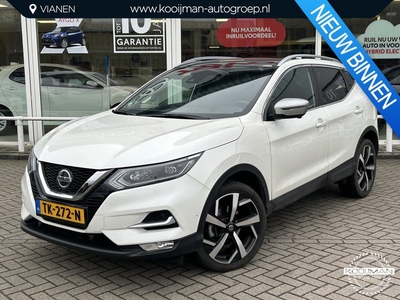 Nissan Qashqai 1.2 Tekna + Panoramadak, stoelverwarming, luxe lederen bekleding, stoelverwarming|