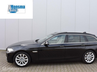 BMW 528i AUT Touring Executive 2013 Zwart Pano Leder Standkachel 360° Camera Privacyglass 18