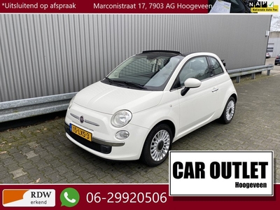 Fiat 500C 1.2 Lounge AUTOMAAT, 141Dkm, Half Leer, A/C, LM, nw. APK – Inruil Mogelijk –