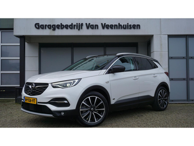 Opel Grandland X 1.6 Turbo 300pk Hybrid4 Ultimate Leder Stoelverkoeling/Verwarming LED 19inch LM 360View Keyless Afn.Trekhaak 73957km!