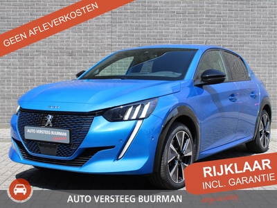 PEUGEOT 208 e-208 EV GT Pack € 314,- private lease Bleu Vertigo, Leder Alcantara, Navigatie, Stoelverwarming, Camera