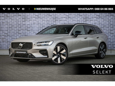 Volvo V60 2.0 B3 Plus Dark Fin. € 745 p/m | Standkachel | Adaptieve Cruise Control | Trekhaak | Stoel en Stuurverwarming | Donker Glas | Harman Kardon |