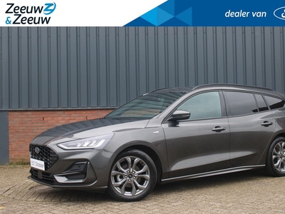 Ford Focus Wagon 1.0 EcoBoost Hybrid ST Line Business Navigatie * Parkeersensoren V&A en camera * Climate control * Lane departure * Cruise control * Sportieve bekleding *