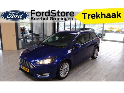 Ford FOCUS Wagon EcoBoost 125 pk Titanium | Trekhaak | Winter Pack | Camera | Navi | Apple Carplay | 100% dealer onderh.