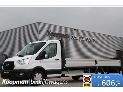 Ford Transit 350 2.0TDCI 165pk L5H1 Trend RWD Pick-up Laadbak 5.2m Airco Cruise 3500kg tre