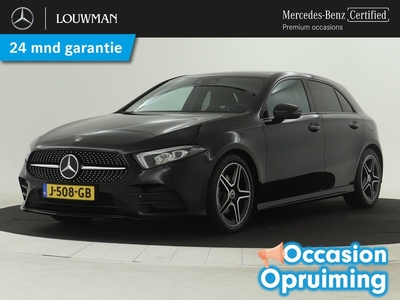 Mercedes-Benz A-Klasse 180 Business Solution AMG Line | Navi | Sfeerverlichting | Augmented Reality | Nightpakket | Stoelverwarming | Inclusief 24 maanden Mercedes-Benz Certified garantie voor Europa.