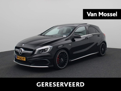 Mercedes-Benz A-klasse AMG 45 4MATIC | PANORAMADAK | MEMORYSEATS | NAVIGATIE | STOELVERWARMING | HARMAN KARDON | PERFORMANCE SEATS | DEALER ONDERHOUDEN |