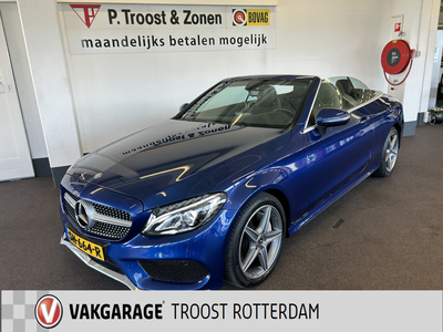 MERCEDES C-KLASSE 300 AMG CABRIOLET | Leder/Alcantara bekleding | Alarm klasse 3 | Achteruitrijcamera | LED | Climate control | Cruise control | Adaptief onderstel | Stoelverwarming | Navigatie