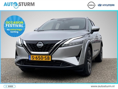 Nissan Qashqai 1.5 e-Power Tekna Design + Cold Pack | Panoramadak | Stuur- + Stoelverwarming | Head-Up Display | Elek. Achterkep | Adapt. Cruise Control | Rijklaarprijs!