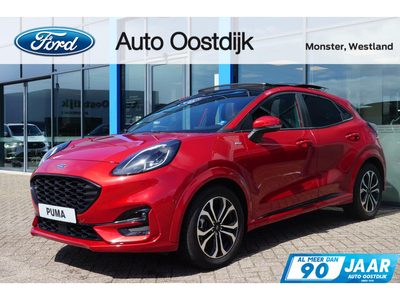 Ford Puma 1.0 EcoBoost Hybrid ST-Line 125PK Panodak Camera Winterpack Blind Spot Adaptieve Cruise Keyless Elek. Achterklep Navi Full LED Privacy Glass *Compleet*