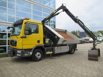 MAN TGL 12.220 4x2 EEV 3-Z./W. Kipper + Palfinger Kraan