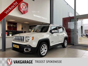 Jeep Renegade 1.4 MultiAir Limited,Automaat,Navigatie,Trekhaak,Achteruitrijsensoren,Climate&Cruisecontrol,Bleutooth met Spraakbediening,Aux,Ip