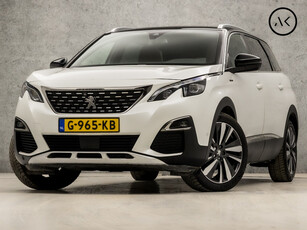 Peugeot 5008 1.2 PureTech GT-Line Sport (PANORAMADAK, BRUIN LEDER, GROOT NAVI, 350 CAMERA, KEYLESS, GETINT GLAS, ADAPTIVE CRUISE, TREKHAAK, LED KOPLAMPEN, NIEUWSTAAT)