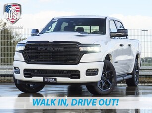 Dodge Ram 1500 Laramie Night Edition 3.0L I6 Hurricane Crew Cab 4X4 Panorama 14,4-inch Touchscreen Passenger Display INCL BPM-VOORDEEL Getoonde accessoires zijn verkrijgbaar tegen meerprijs