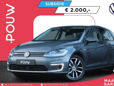 VOLKSWAGEN GOLF e-Golf 136pk E-DITION | Warmtepomp | Navigatie | Verwarmde Voorruit