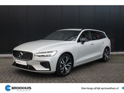 VOLVO V60 T6 Recharge AWD R-Design | Long Range | Panoramadak | Head-up | Harman Kardon | Leder dashboard | Pilot Assist | BLIS | Elektrische stoelen | Trekhaak