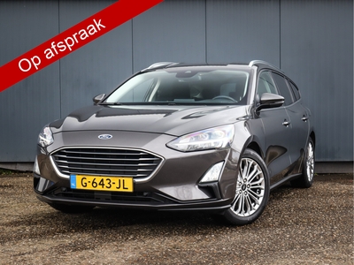 FORD FOCUS Wagon 1.0 EcoBoost Titanium Business (126PK), 1ste-Eigenaar, Dealer-Onderh., Navigatie/Apple-Carplay/Android-Auto, Spiegel-Pakket, Parkeersensoren-V+A, Keyless-Entry/Start, Lane-Assist, B&O-Audio, Trekhaak, LM.-Velgen, Connected-Services, Privacy-Glas,...