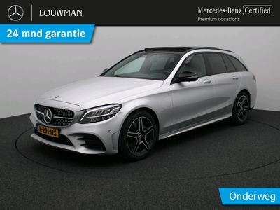 MERCEDES C-KLASSE 180 Business Solution AMG | 5 spaaks lichtmetalen velgen | Navigatie | Panoramadak | AMG Styling | Achteruitrijcamera | LED Koplampen | Inclusief 24 maanden MB Certified garantie voor europa.