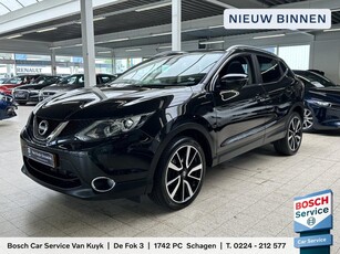 Nissan Qashqai 1.2 Tekna / Automaat / Cruise Control / 360 Camera / Panoramadak / Stoelverwarming / Voorruitverwarming / Half-leder / Autom. verstelbare stoel / DAB+ / Bluetooth / Navi /