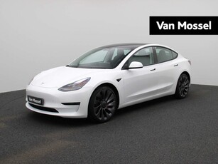 Tesla Model 3 Long Range 75 kWh | Leder | Navi | Panorama Dak | Keyless Go+Entry | PDC | LED | 20''Inch Lichtmetalen Velgen | Slechts 5.786 km! | 12 Maand BOVAG Garantie! |