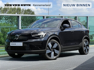 Volvo C40 Single Motor Plus 69 kWh Panoramadak, 19 inch lm-velgen, Verwarmde stoelen + Stuur, bekleding Connect Microtech Nubuck, Onyx black metallic, Electrische achterklep