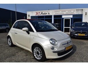 Fiat 500 C 0.9 TwinAir Lounge parelmoer wit met rood leder