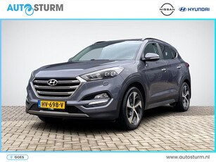 Hyundai Tucson 1.6 T-GDi Premium 4WD | Trekhaak | Panoramadak | Dodehoek | Navigatie | Camera | Leder | Stuur- + Stoelverwarming | Rijklaarprijs!