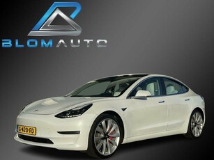 Tesla Model 3 Performance AWD WIT LEDER 462PK € 22148EX BTW