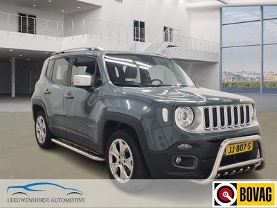 Jeep Renegade 1.4 MultiAir Ltd. AUTOMAAT, 170 pk, AWD, leer, navi, PDC, trekhaak, NL-auto