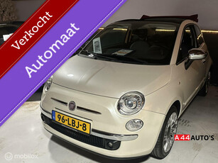 Fiat 500 1.2 Lounge CABRIO*AUTOMAAT*NL AUTO*NAP✅*VOL LEDER*