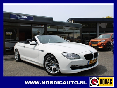 BMW 6-SERIE CABRIO 640i HIGH EXECUTIVE 320 PK AUTOMAAT/ XENON- NAVI -ZWART LEDER- 19 INCH LMV