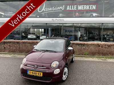 Fiat 500 1.2 4 CC Automaat Airco - Cruise control - ParkS-A - Pano-dak - Navi - Radio/USB/AUX/TEL - MFL-Stuurwiel - LMV - Ramen E-VZ