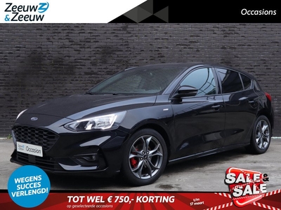 Ford Focus 1.0 EcoBoost Hybrid ST Line X Business 125pk | Stoel- stuur en voorruitverwarming | Led-koplampen | Navigatie | Draadloos laden | Cruise control | Keyless entry | Achterspoiler