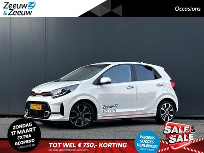 KIA PICANTO 1.0 Turbo GT-Line 100 PK | Navi | Bluetooth | Camera | Climate & cruise control | Lichtmetalen velgen 16 inch | Parkeersensoren | Schuif/kanteldak | Fabrieksgarantie | NAP