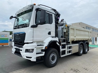 MAN TGS 33.400 6x6 BB Hyva 2 zijdige kipper + HMF kraan