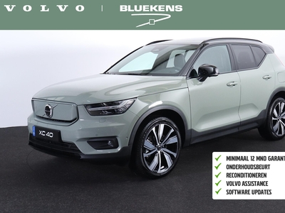 VOLVO XC40 Recharge Single Pro (231pk) - Panorama/schuifdak - IntelliSafe Assist & Surround - 360 Camera - Elektr. bedienb. voorstoelen met links geheugen - Parkeersensoren voor & achter - Verwarmde voorstoelen & stuur - Draadloze tel. lader - Extra getint glas -...