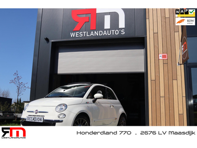 Fiat 500 Cabrio /Airco/LM velgen/nieuwe APK/half leder/pdc/NAP/NLauto/abs nieuw staat