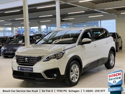 Peugeot 5008 1.2 PureTech Blue Lease Executive 7 Persoons / NL-Auto / 131 Pk / Automaat / Virtual-Cockpit / Navi / Camera / Apple-Carplay / Flippers / Cruise-Control / Climate-Control / ELKTR-Pakket / AFN-Trekhaak / PDC / LMV 17' / ENZ.