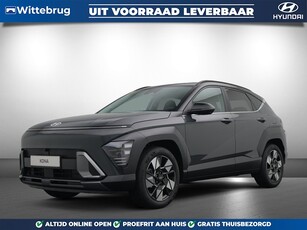 Hyundai KONA 1.6 GDI HEV Premium Met Zwart Dak, Lederen bekleding, Stoelverwarming en Navigatie Uit voorraad leverbaar!