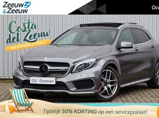 Mercedes-Benz GLA-klasse AMG 45 4MATIC | Panorama dak | Achteruitrijcamera | Elektrische bestuurdersstoel | LED koplampen | Elektr. achterklep |