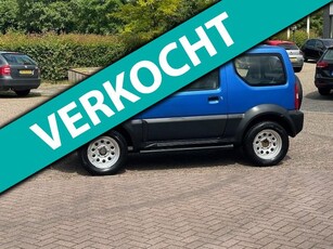 Suzuki Jimny 1.3 JX 2WD,bj.99,kleur: blauw,trekhaak,stereo,APK tot 09/2024 en NAP met 158420 km.zeer nette en zuinige auto.