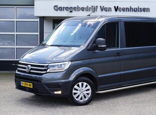 Volkswagen Crafter 2.0 TDI 177pk DSG L3H2 5-Zits DC Highline *70 Jahre* Cognac Leder LED 17inch LM Geveerde Stoel A-Camera *1e Eigenaar & NL Bus*