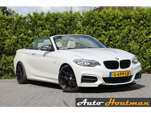 BMW 2-serie Cabrio M240i M-Performance High Executive Automaat M Aero Kit|NAVI prof|Xenon|Camera|Stoelverwarming|PDC|Wit parelmoer