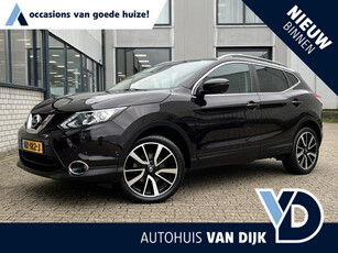 Nissan Qashqai 1.2 Tekna | NL Auto/2e Eig./Navi/Panodak/Clima/Cruise/Leder/Stoelverwarming/Voorruitverwarming/Trekhaak/19