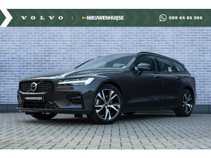 Volvo V60 2.0 B4 Plus Dark | Google | Camera | BLIS | Adaptieve Cruise | Trekhaak | Stuur-/Stoelverwarming Voor + Achter | Lederen bekleding | Zitverlening | 18