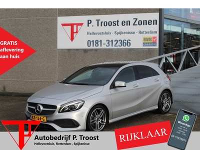 MERCEDES A-KLASSE 160 Ambition AMG Automaat/Navigatie/Sfeerverlichting/LED/Parkeersensoren rondom/Climate control/Lederen bekleding/Cruise control/Elek ramen & spiegels/Bluetooth